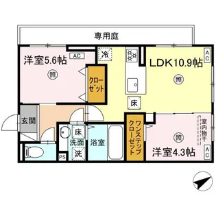 ペルへ尾ノ上【1階】の間取り