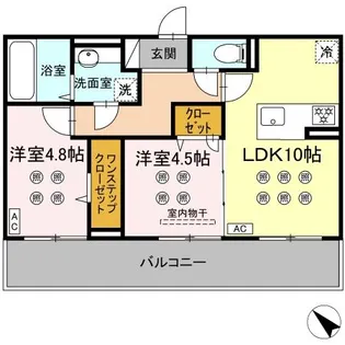 グランフォレ下南部【3階】の間取り