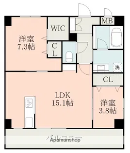 モアナ嘉島【4階】の間取り