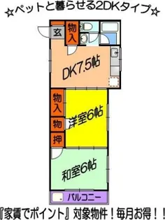 ファーストハイツA【2階】の間取り