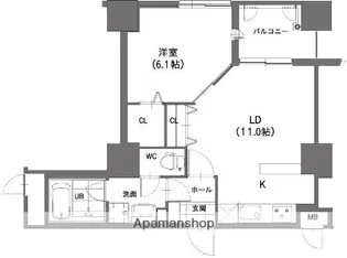 LA CHIC CERISE【10階】の間取り