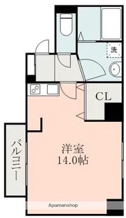 CROSS HALL 慶徳【6階】の間取り