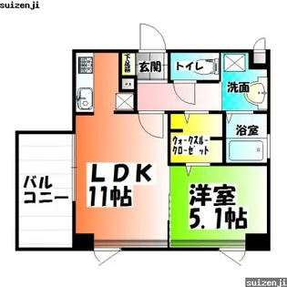 LIBTH白川公園【6階】の間取り
