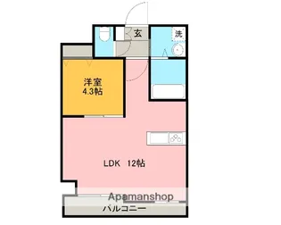 熊本県熊本市東区八反田1丁目【マンション】の間取り