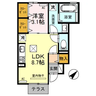 グローリー J【1階】の間取り