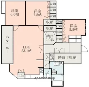 シティライフ練兵町【14階】の間取り