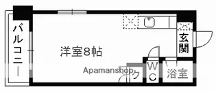 ハウベスト1番館上熊本【1階】の間取り