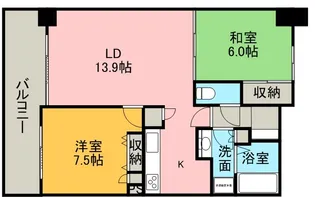 サーパスシティ新屋敷一番館【0106号室】の間取り