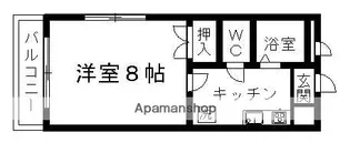 熊本県熊本市中央区黒髪2丁目【アパート】の間取り