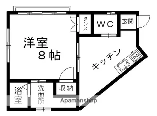 熊本県熊本市中央区新大江3丁目【アパート】の間取り