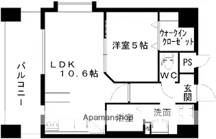 レジディア熊本辛島【5階】の間取り