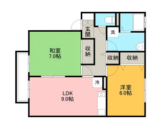 セジュールソシア A棟【202号室】の間取り