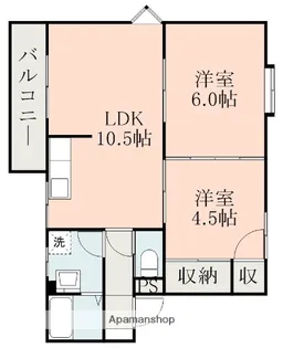 熊本県熊本市中央区琴平1丁目【アパート】の間取り