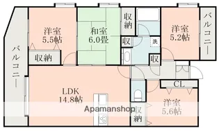 チサンマンション大江【2階】の間取り