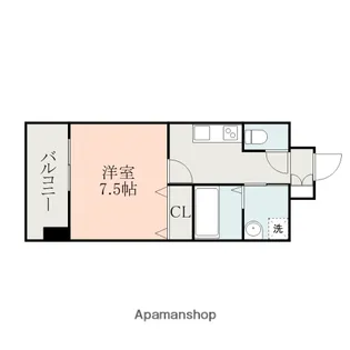 ハッピーマンション南熊本【2階】の間取り