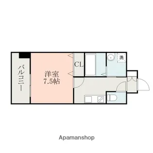 ハッピーマンション南熊本【2階】の間取り