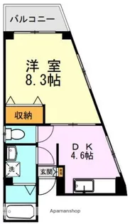 ウォークス島崎【202号室】の間取り