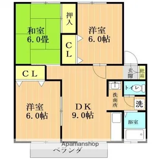 サンライフウエスト【2階】の間取り