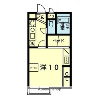 グランツ平成【205号室】の間取り