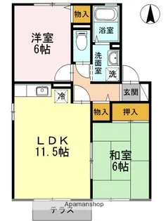 ヴァンベール江越A【103号室】の間取り