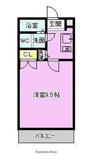 キザキパレス県庁東【202号室】の間取り