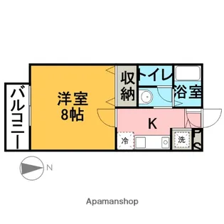 メゾンドタカヤナギ【201号室】の間取り
