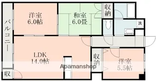 熊本県熊本市東区尾ノ上1丁目【マンション】の間取り
