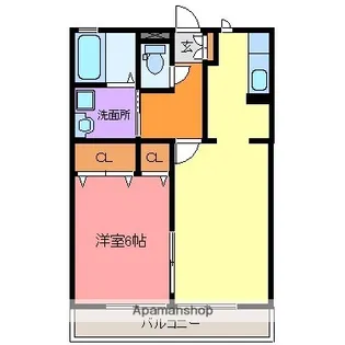 アルル壱番館【2階】の間取り