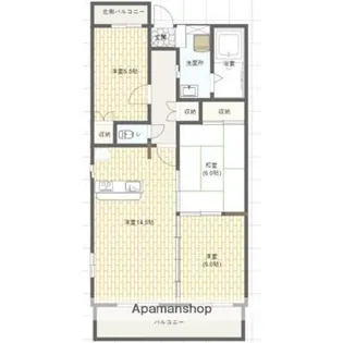 熊本県熊本市南区田迎3丁目【マンション】の間取り