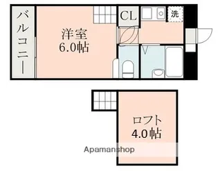 アップルハウス出水【203号室】の間取り