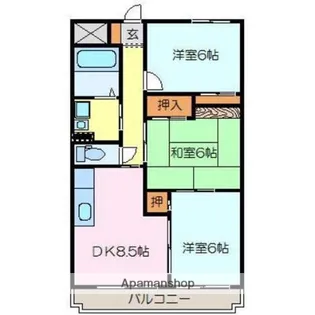 スカイマンション幾久富【202号室】の間取り