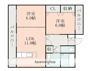 ライフパークA【2階】の間取り
