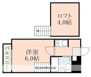 アップルハウス帯山【201号室】の間取り