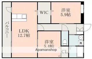 リヴィエールⅢ【3階】の間取り