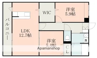 リヴィエールⅢ【2階】の間取り