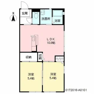 シャロームエステート【1階】の間取り