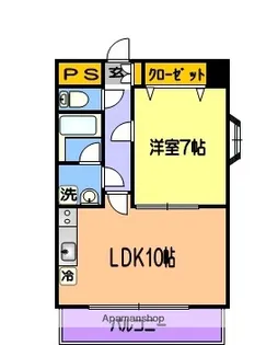 ヴィヴィエ南熊本【303号室】の間取り