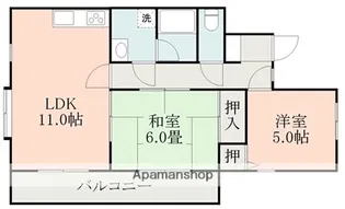 司ロイヤルハイツ新屋敷【3階】の間取り