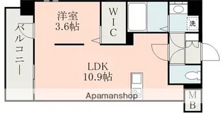 QREST熊大病院前【4階】の間取り