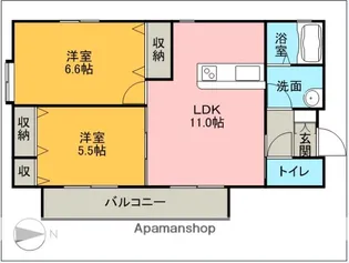ケインズハウスⅢ【202.号室】の間取り