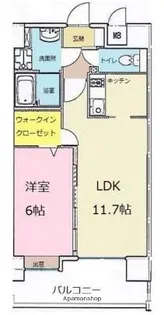 クィーンズくまなん【7階】の間取り