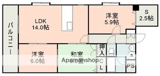 グランディール壱番館【1階】の間取り