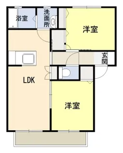 リブエールカーサ【1階】の間取り