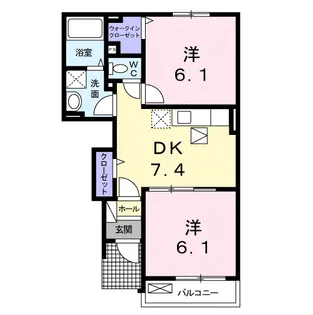 クイーンズ【1階】の間取り