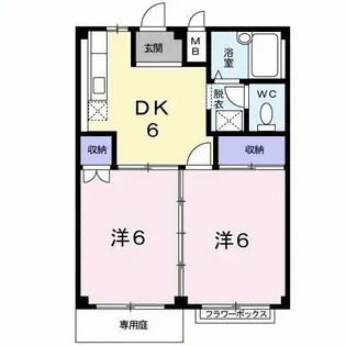 ワールドハイツ満永【1階】の間取り