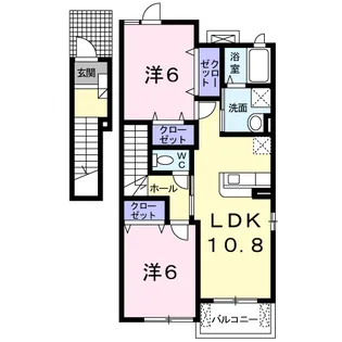 サンフラワーC【2階】の間取り