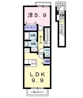サンモールけやき通りA【2階】の間取り