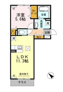 グランベージュⅡ【303号室】の間取り