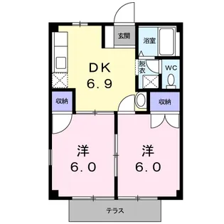 スカイアイランド【1階】の間取り