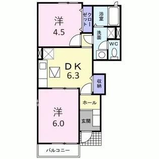 メゾン ド コリーヌ【1階】の間取り